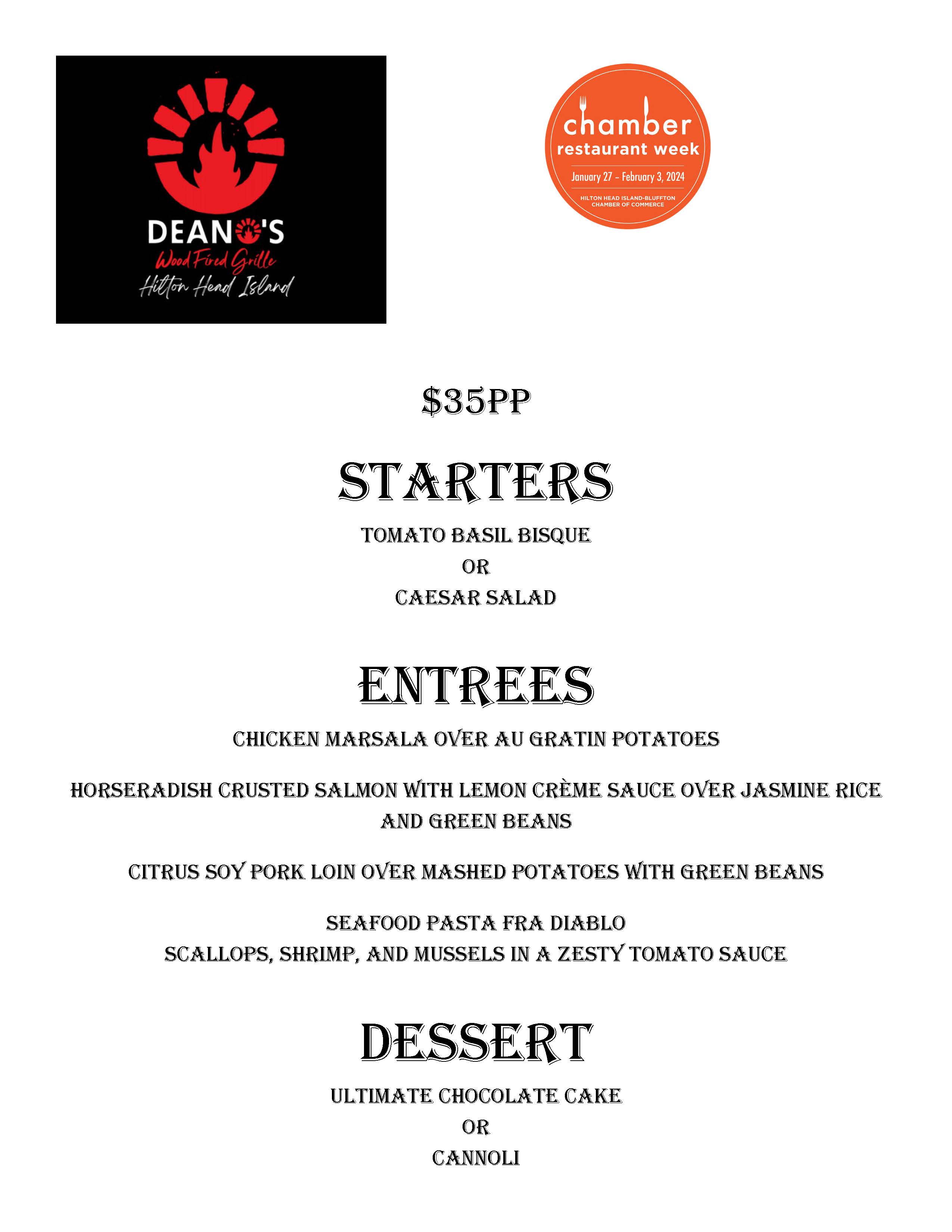 Menus + deals for Hilton Head, Bluffton Restaurant Week 2024 Hilton